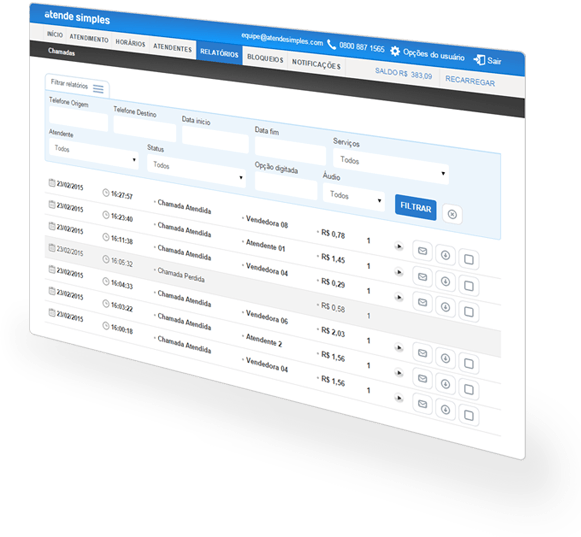 screenshot of Atende Simples